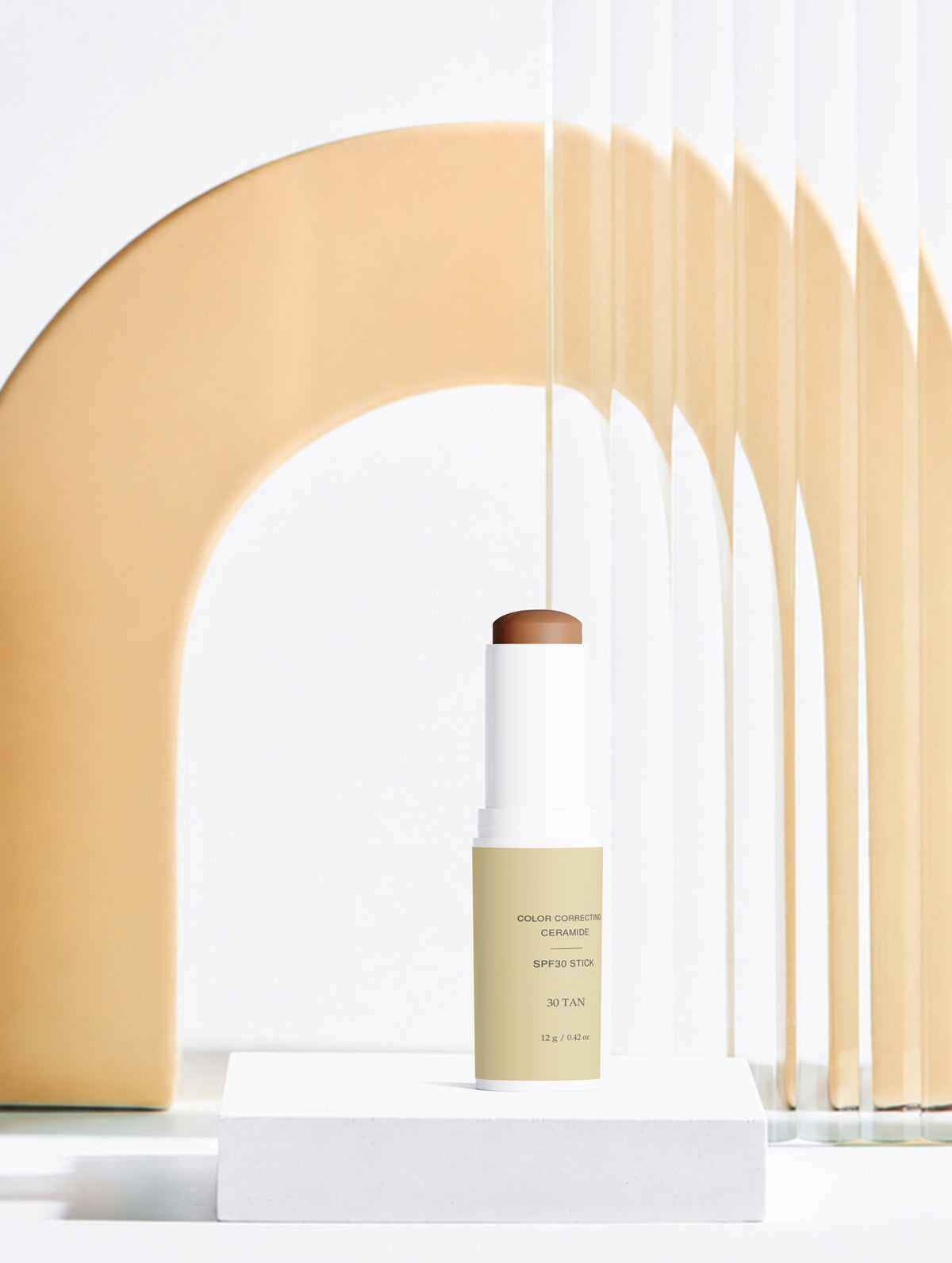 BSM Color Correcting Ceramide SPF30 Stick, 30 TAN, 12 g