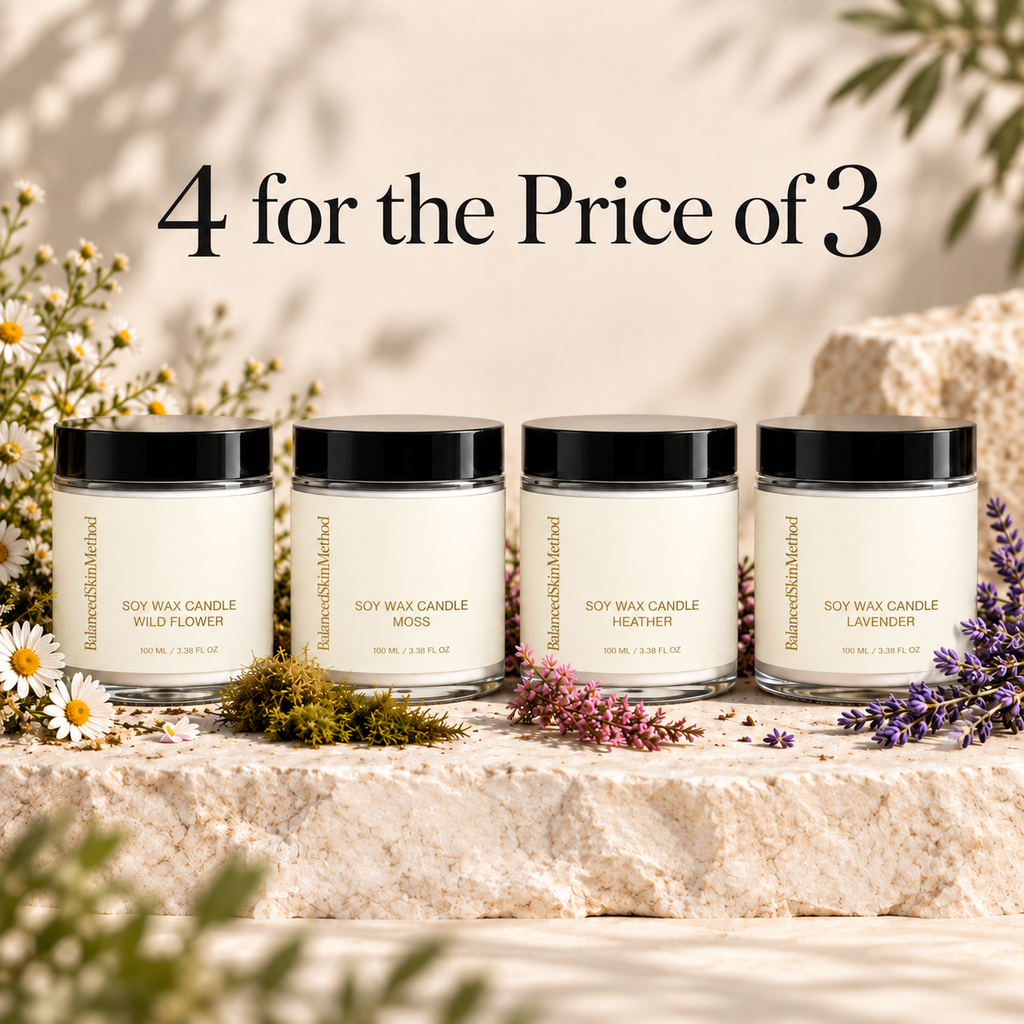 BSM Soy Wax Candle Set All 4 Scents White
