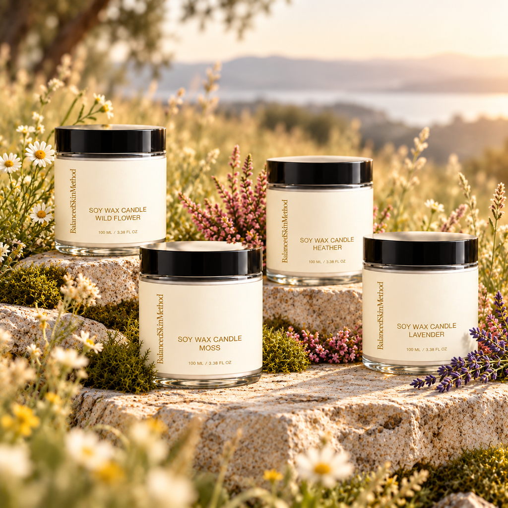 BSM Soy Wax Candle Set All 4 Scents White