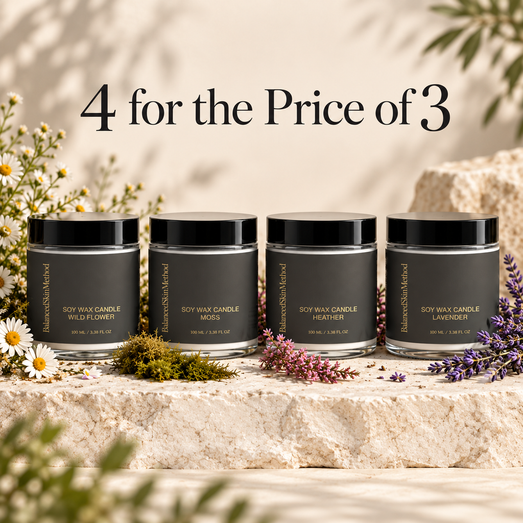 BSM Soy Wax Candle Set All 4 Scents Bundle Black