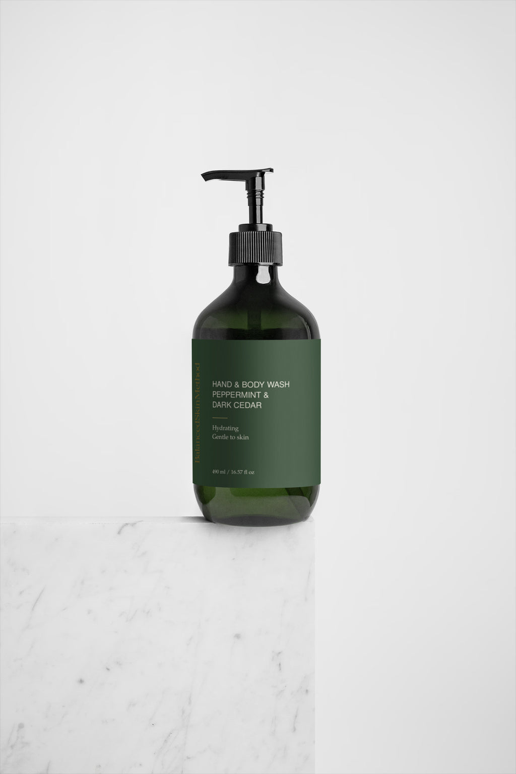 BSM Hand & Body Wash, Peppermint & Dark Cedar 490 ml
