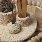 Nordic All-in-One Candle, Sage, Incense & Palo Santo Holder – Rustic Minimalist Burner