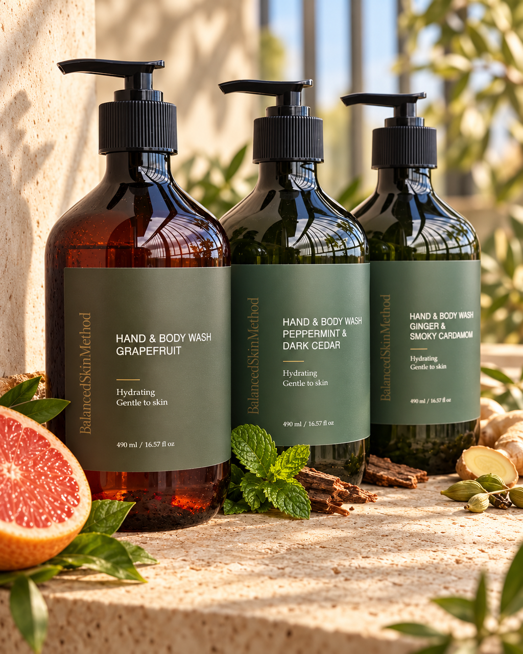 BSM Hand & Body Wash, Grapefruit 490 ml