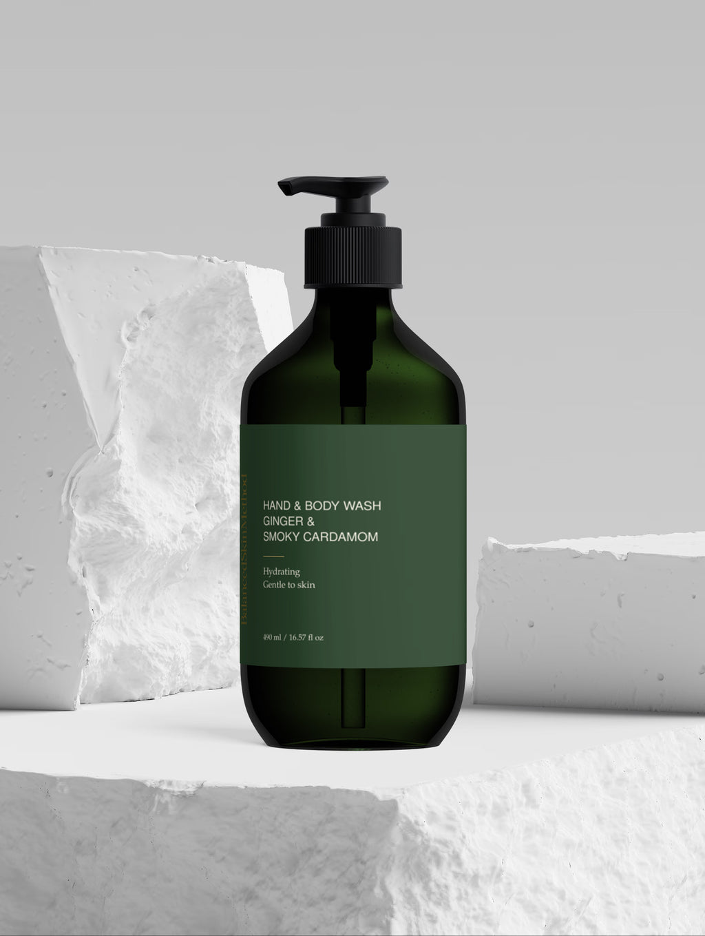 BSM Hand & Body Wash, Ginger & Smoky Cardamom 490 ml