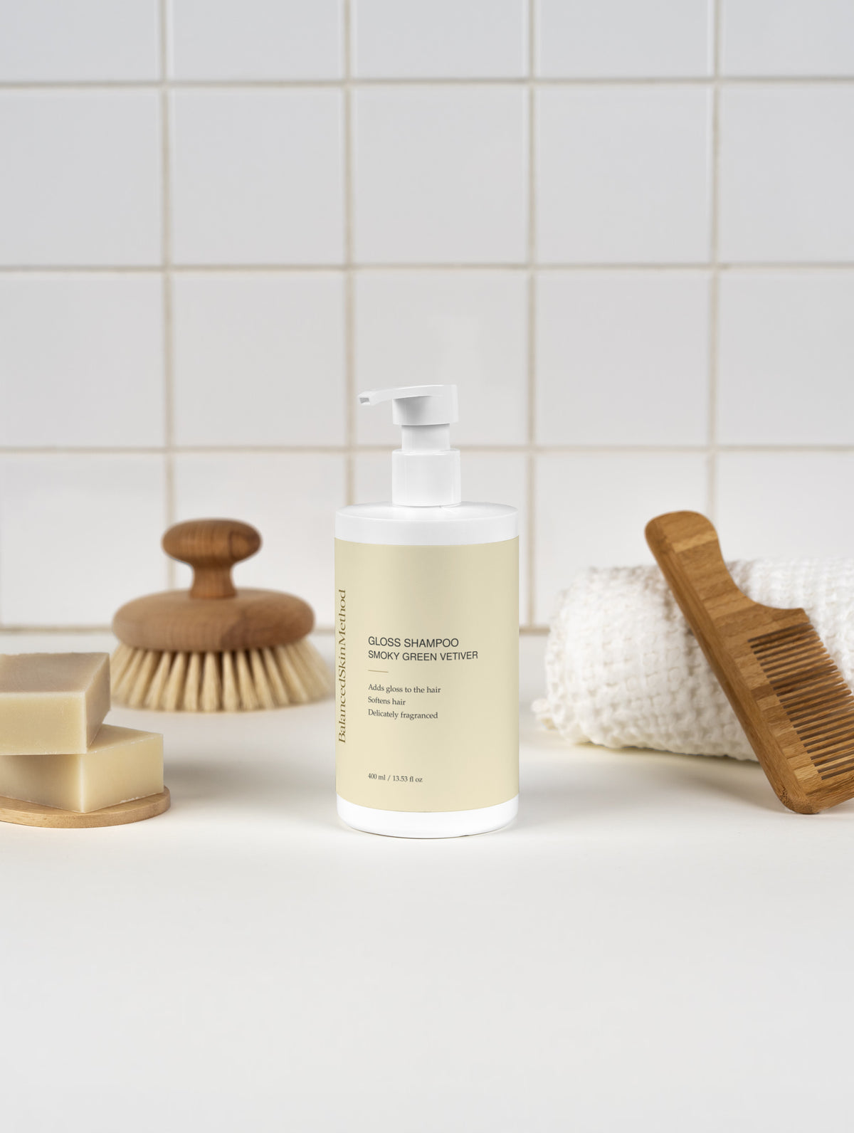 BSM Gloss Shampoo, Smoky Green Vetiver 400 ml