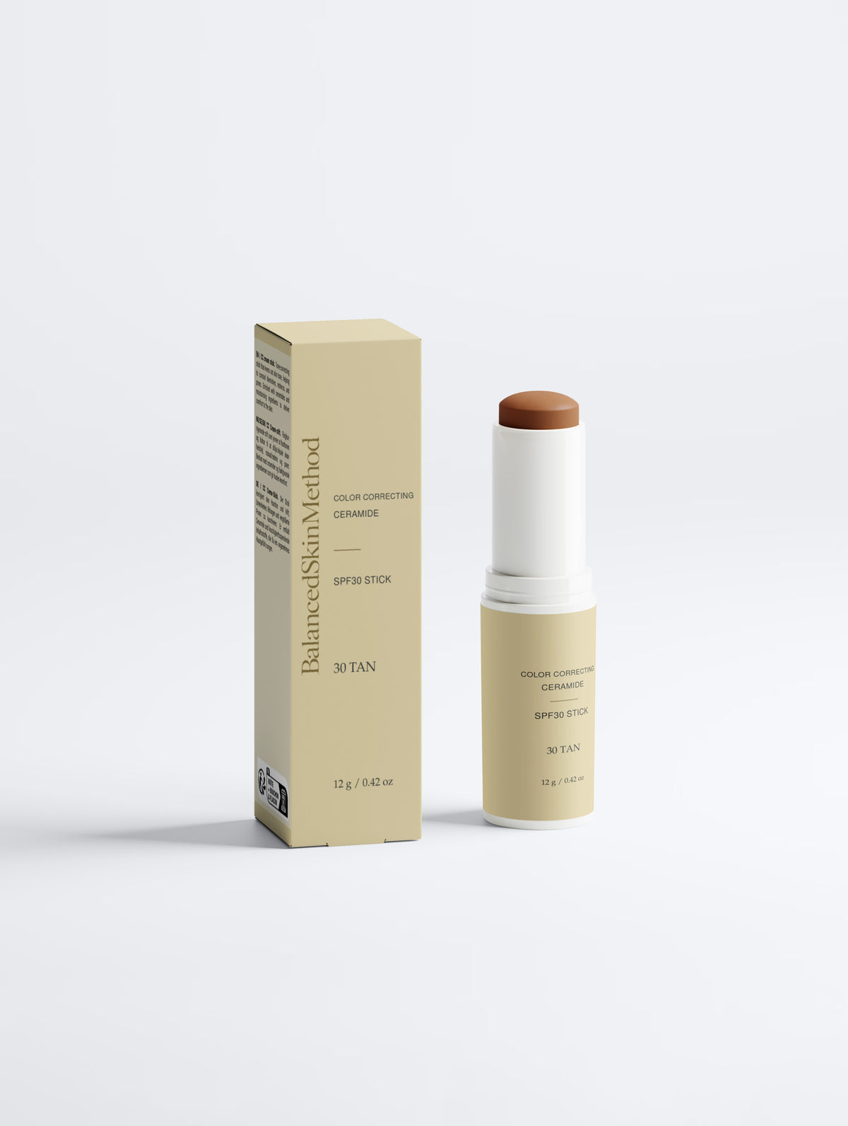 BSM Color Correcting Ceramide SPF30 Stick, 30 TAN, 12 g